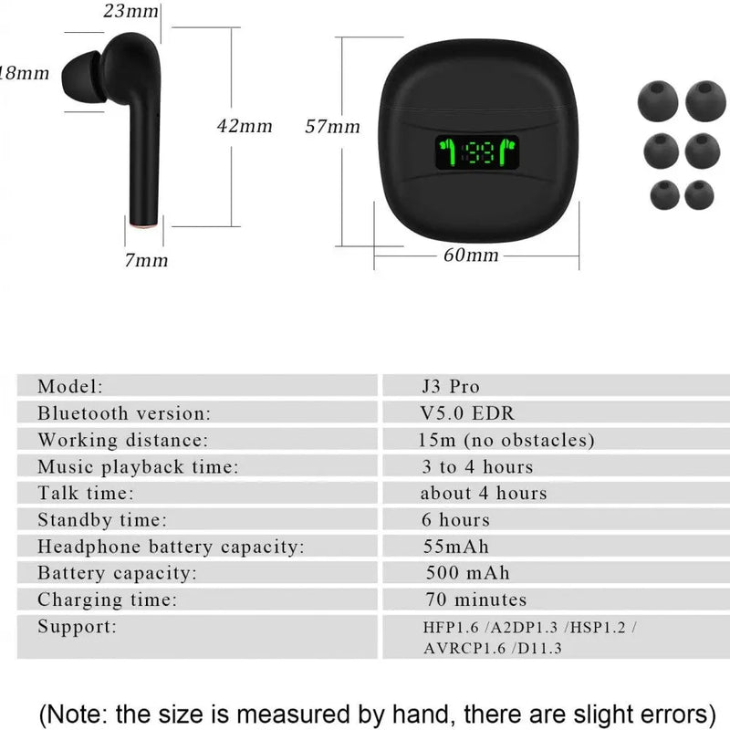TWS Wireless Earbuds Bluetooth 5.0 Earphones with LED Display - Puck's