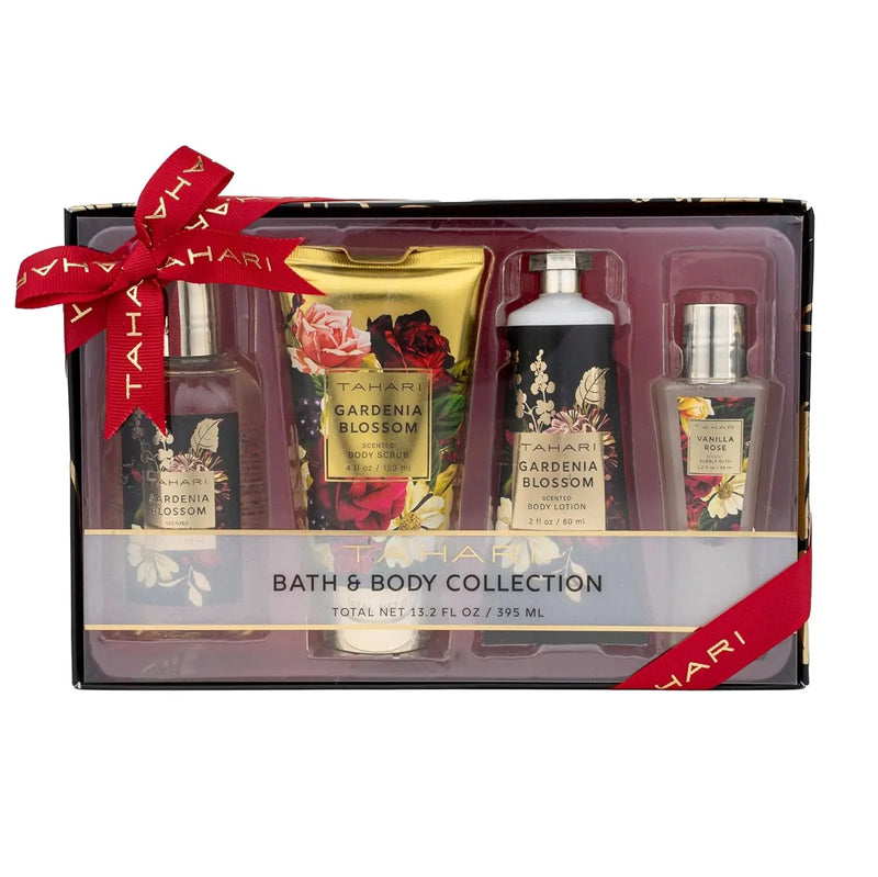 Tahari Vanilla Jasmine Spa Gift Set for Women – Luxurious Bath Kit with Body Lotion, Body Wash, Hand Cream & Body Mist – Perfect Selfcaregifts for Women (Midnight Floral) - Puck's