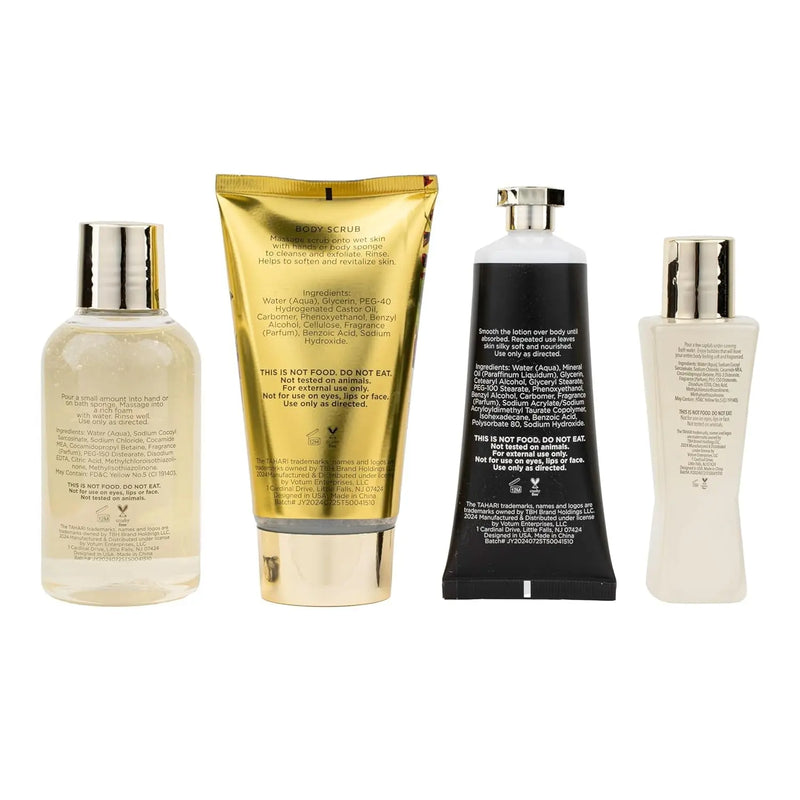 Tahari Vanilla Jasmine Spa Gift Set for Women – Luxurious Bath Kit with Body Lotion, Body Wash, Hand Cream & Body Mist – Perfect Selfcaregifts for Women (Midnight Floral) - Puck's