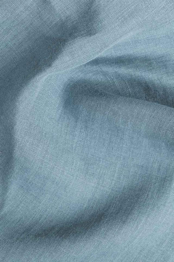 Teal Blue Tablecloth | Pure Linen | Linen Cotton Mix | Soft | Handmade - Puck's