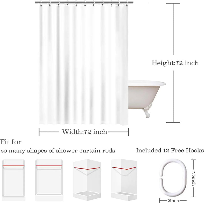 Teal Shower Curtain, Nautical Shower Curtain, Shower Curtain Teal, Striped Shower Curtain, Anchor Shower Curtain, Chevron Bathroom Curtain with Hooks, 72X72 Inches - Puck's