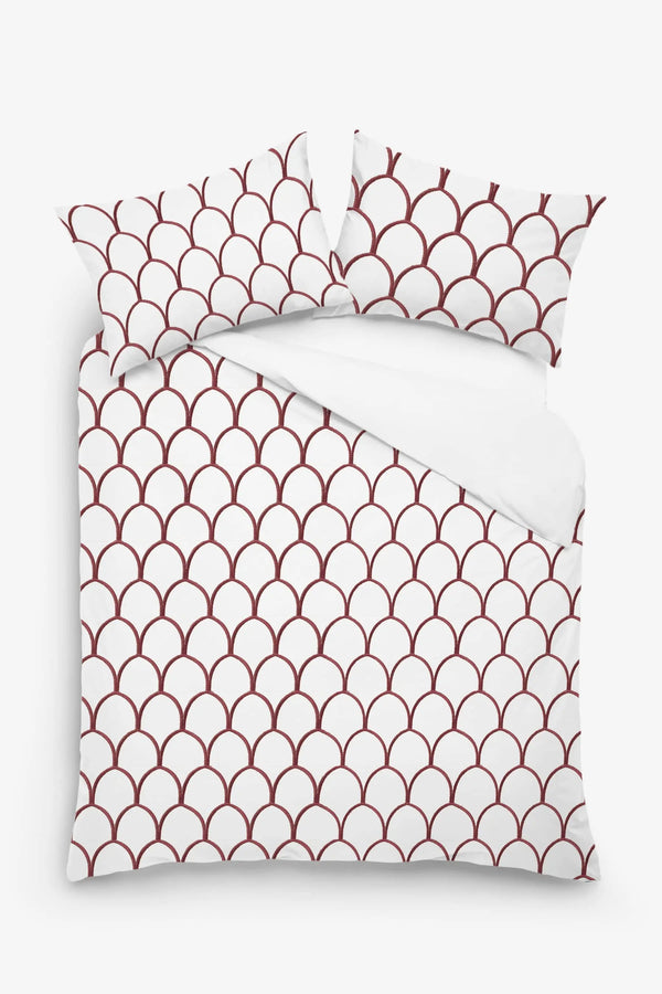 Thalia - 3 Piece Crewel Embroidered Duvet Set | Linen Cotton Mix | - Puck's
