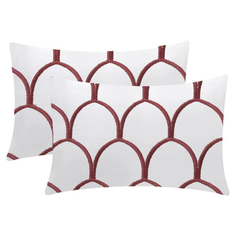 Thalia - 3 Piece Crewel Embroidered Duvet Set | Linen Cotton Mix | - Puck's