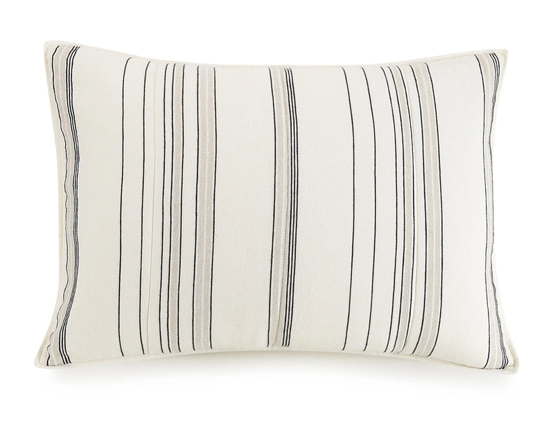 Ticking Stripe Cotton Quilt, King - Puck's