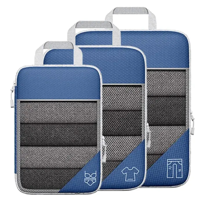Travel Can Be Compression Storage Bag Suit With Shoe Bag Mesh Visual Luggage Organizing - Puck's