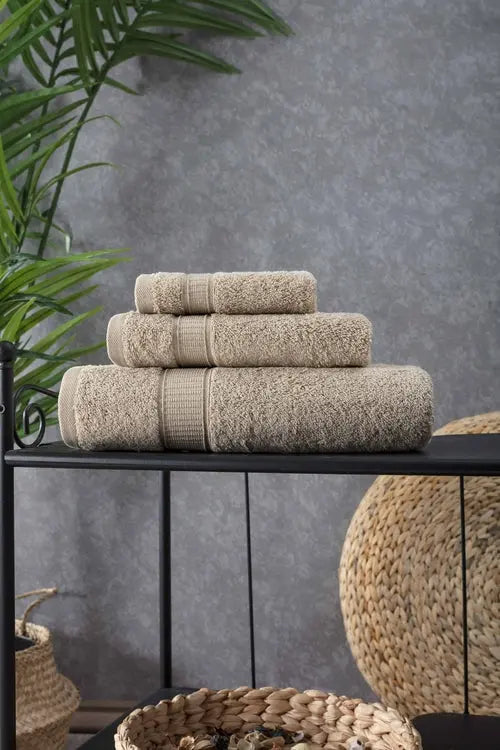 Turkish Cotton Bath Towel Set of 3 - Puck's