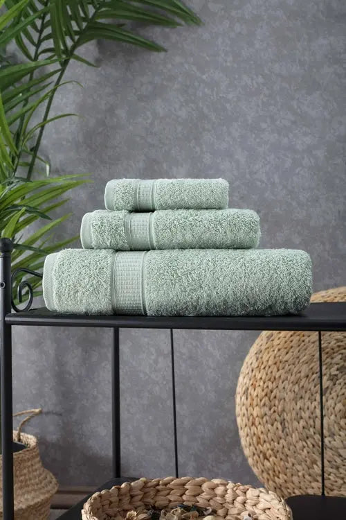 Turkish Cotton Bath Towel Set of 3 - Puck's