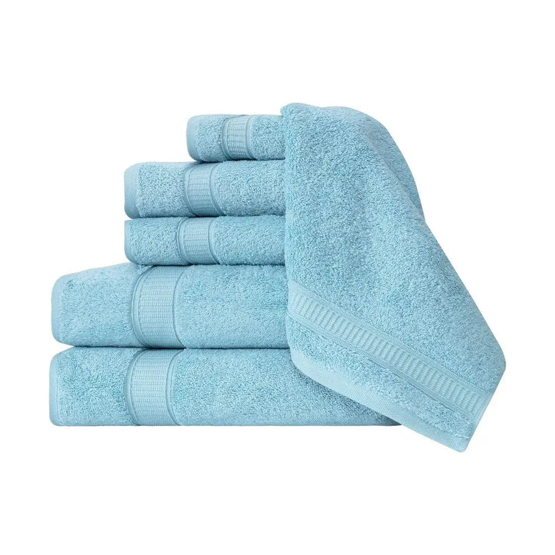 Turkish Cotton Full Bath Towel Set of 6 - Puck's