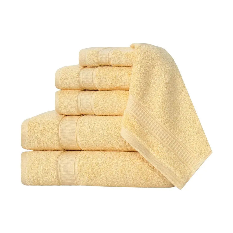 Turkish Cotton Full Bath Towel Set of 6 - Puck's