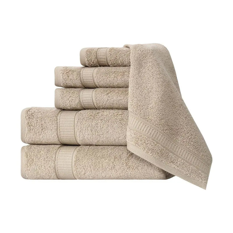 Turkish Cotton Full Bath Towel Set of 6 - Puck's