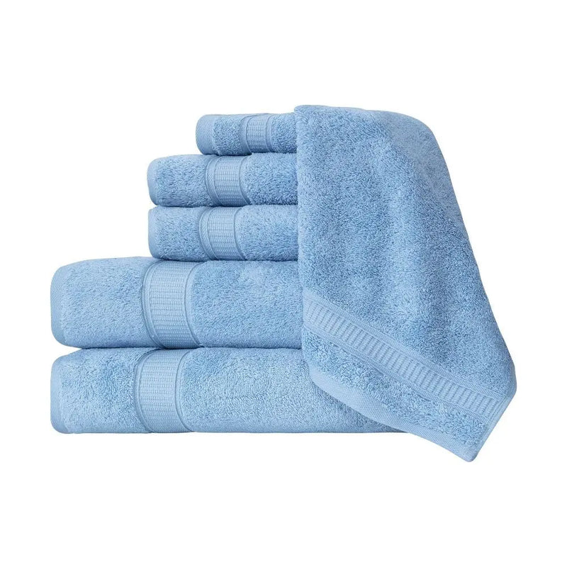 Turkish Cotton Full Bath Towel Set of 6 - Puck's