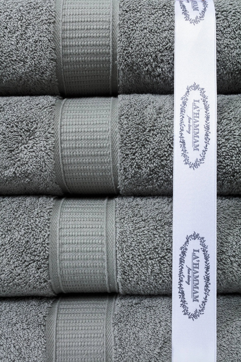 Turkish Cotton Full Bath Towel Set of 6 - Puck's