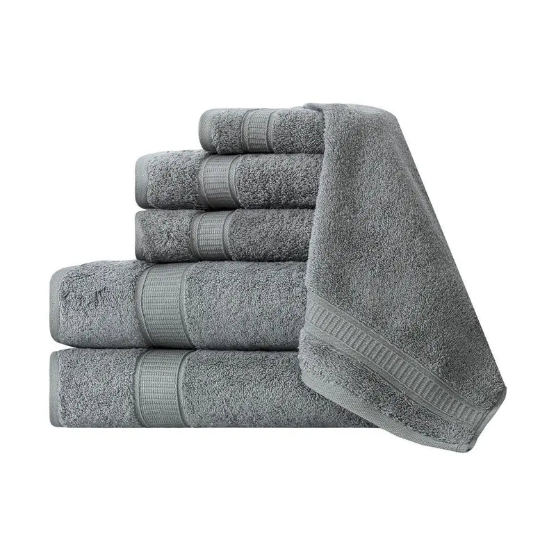 Turkish Cotton Full Bath Towel Set of 6 - Puck's