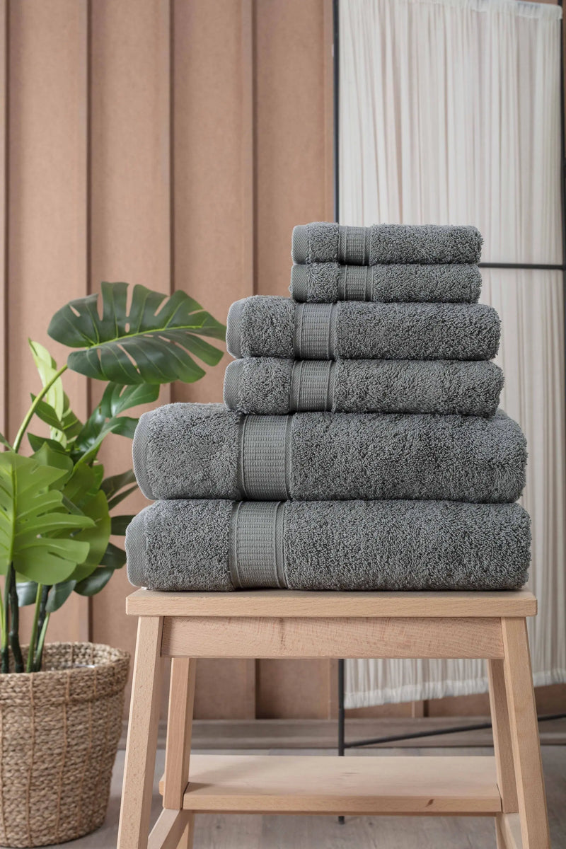 Turkish Cotton Full Bath Towel Set of 6 - Puck's