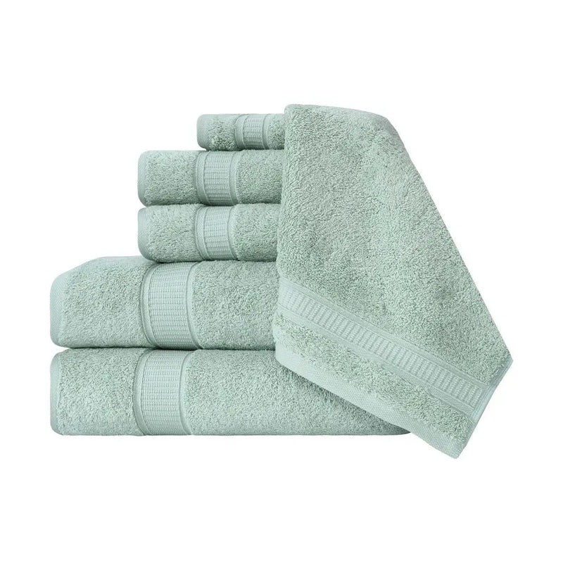 Turkish Cotton Full Bath Towel Set of 6 - Puck's