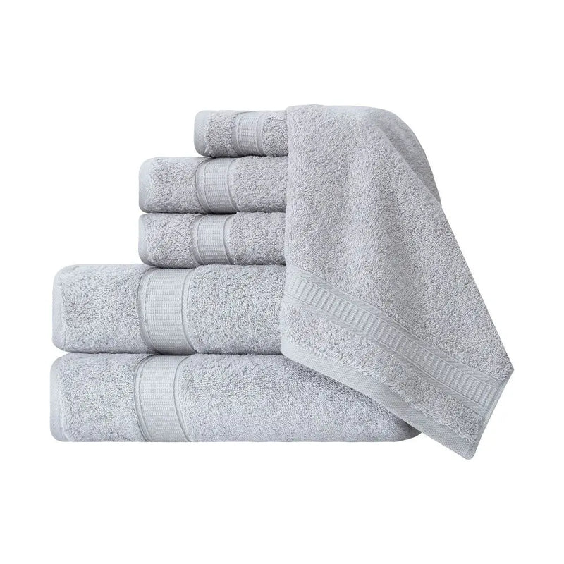 Turkish Cotton Full Bath Towel Set of 6 - Puck's