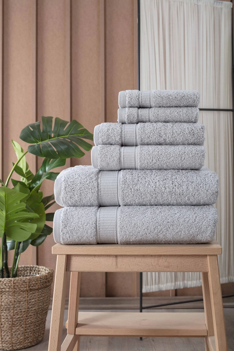 Turkish Cotton Full Bath Towel Set of 6 - Puck's