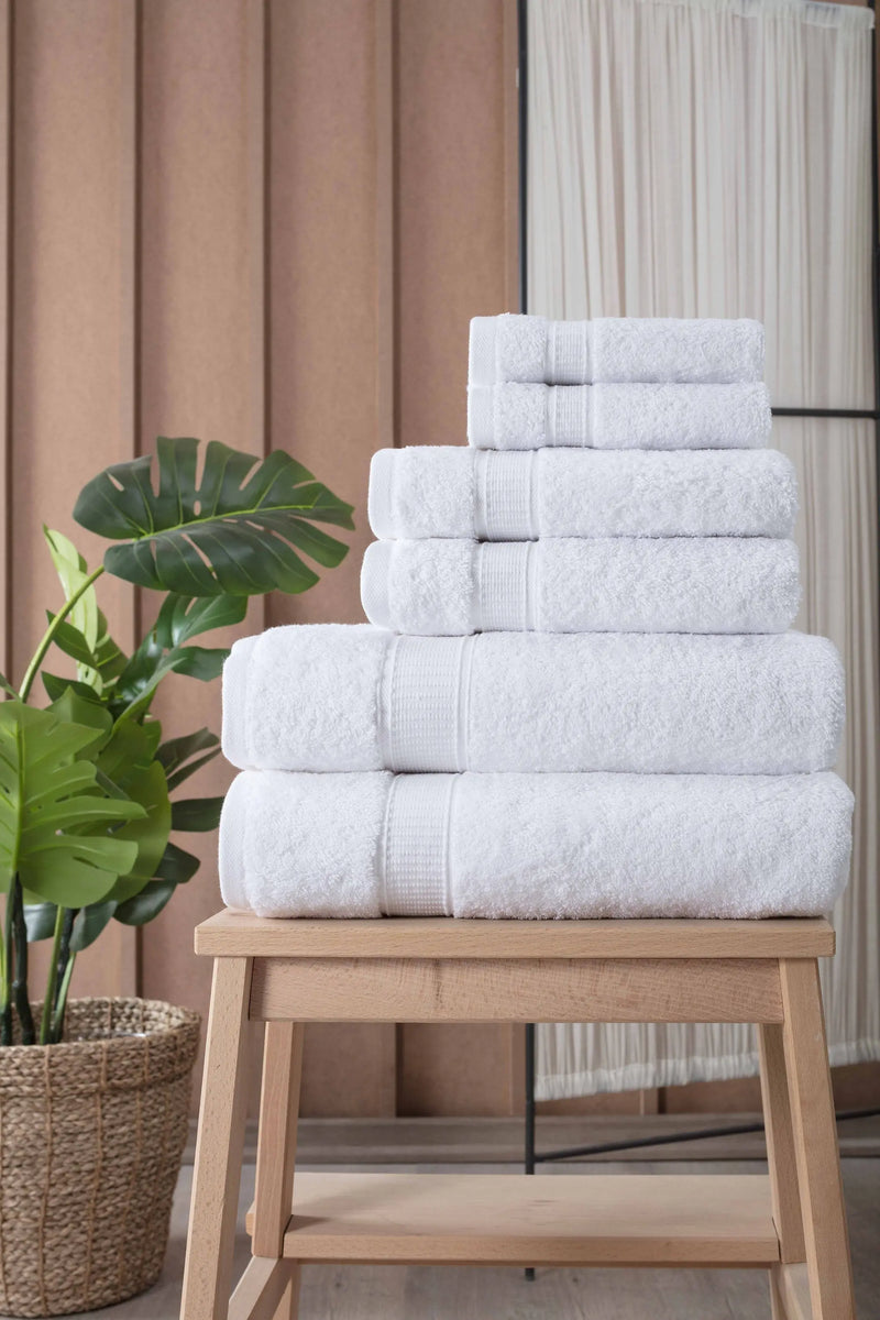 Turkish Cotton Full Bath Towel Set of 6 - Puck's