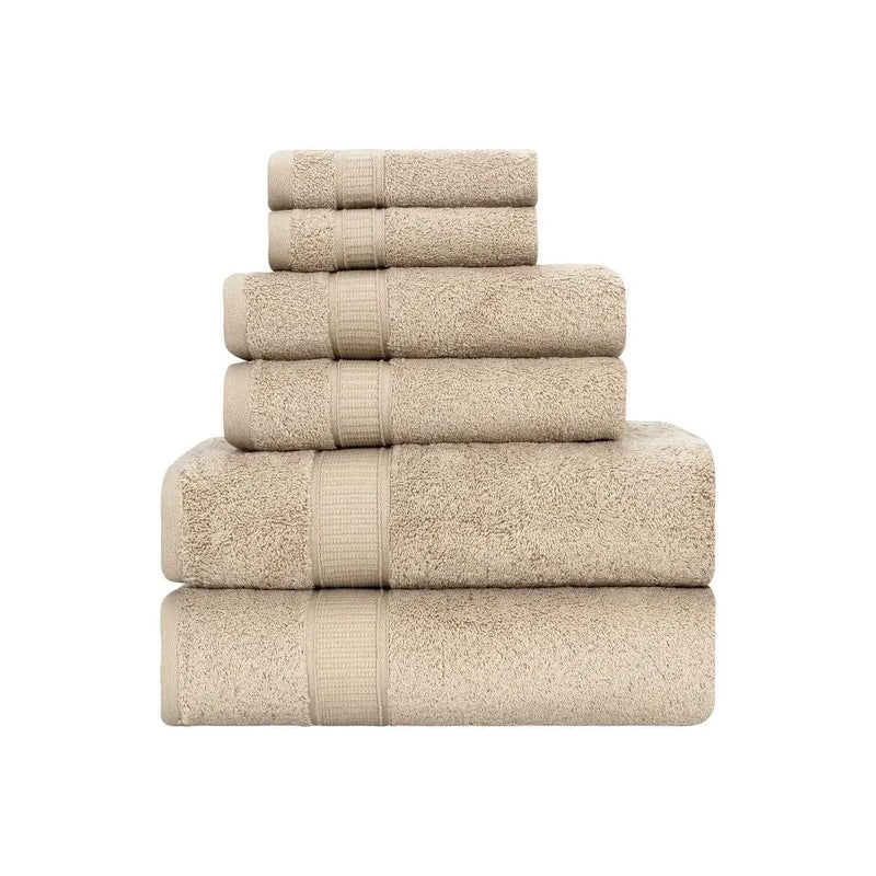 Turkish Cotton Full Bath Towel Set of 6 - Puck's