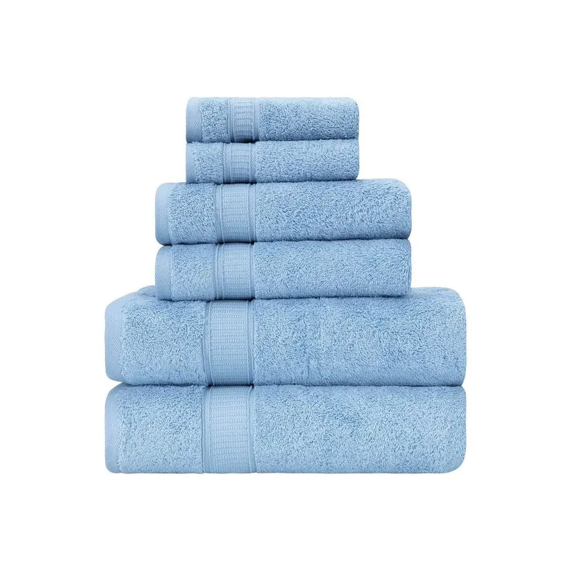 Turkish Cotton Full Bath Towel Set of 6 - Puck's