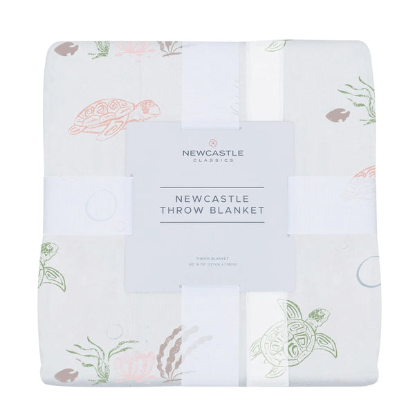 Turtles Bamboo Muslin Throw Blanket - Puck's