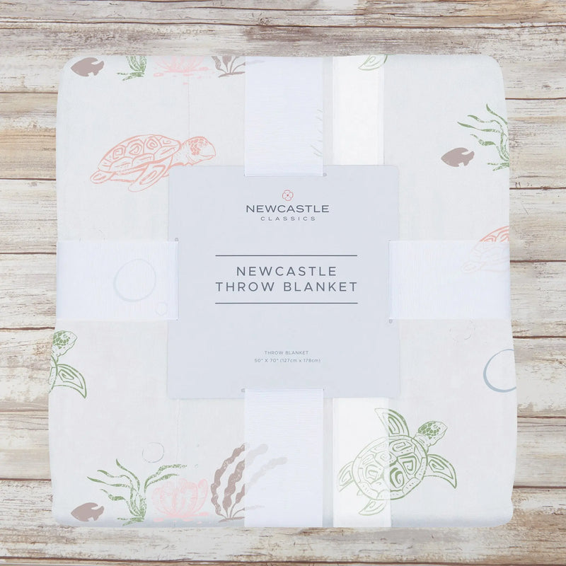 Turtles Bamboo Muslin Throw Blanket - Puck's