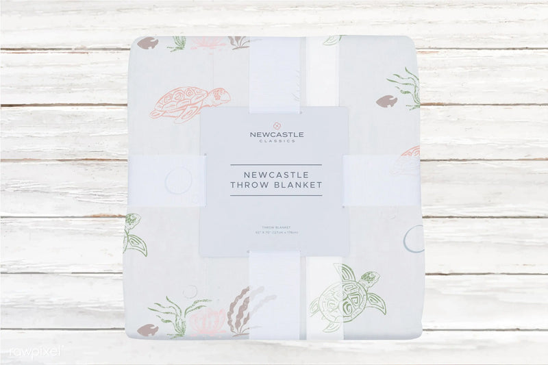 Turtles Bamboo Muslin Throw Blanket - Puck's