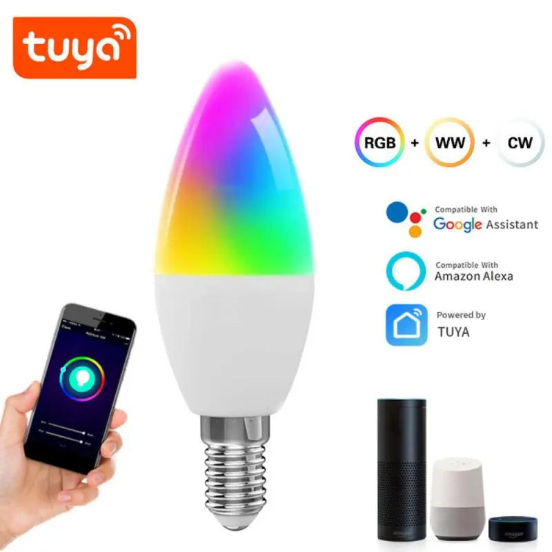 Tuya Smart Bulb WiFi Dual Mode E12 Port Alexa Voice Control RGB - Puck's