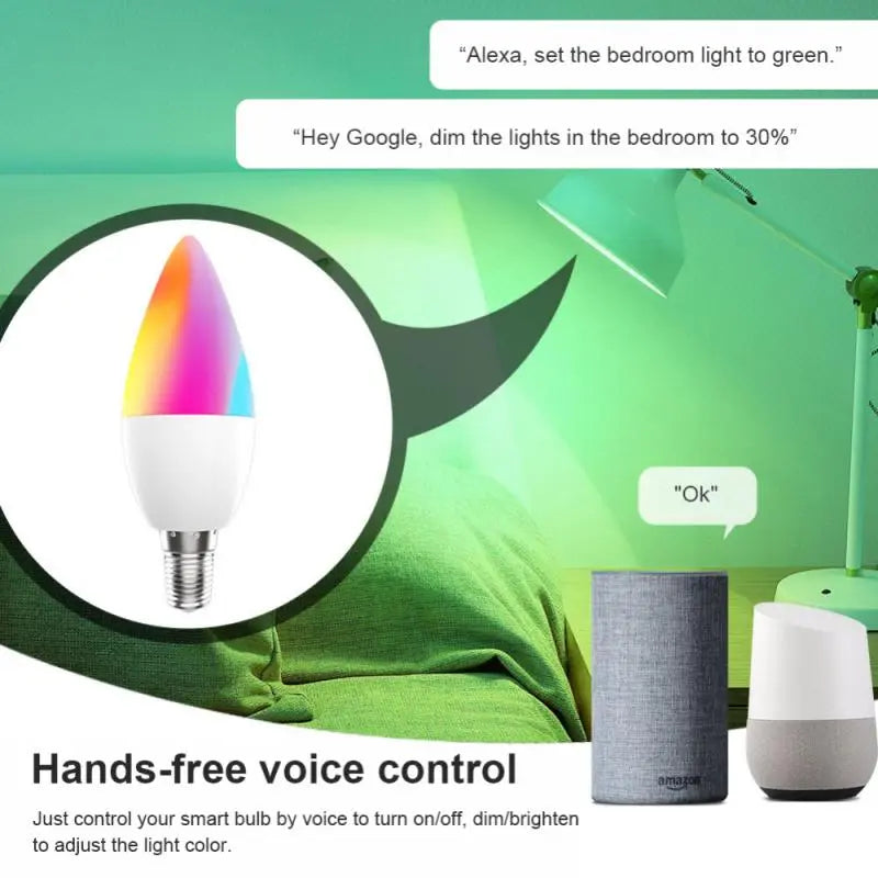 Tuya Smart Bulb WiFi Dual Mode E12 Port Alexa Voice Control RGB - Puck's