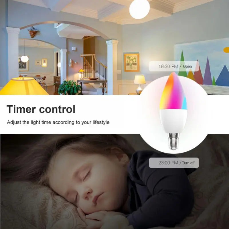 Tuya Smart Bulb WiFi Dual Mode E12 Port Alexa Voice Control RGB - Puck's