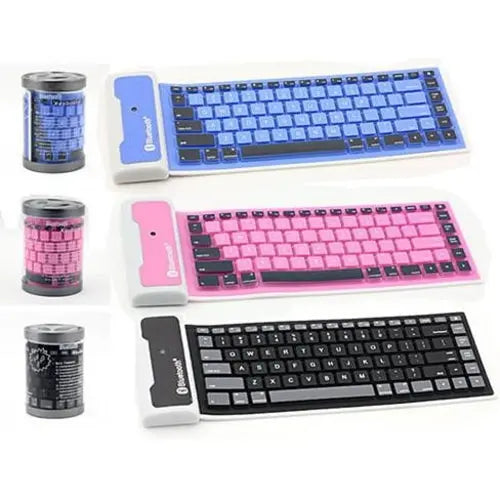 Type Out Of A Box With Flexible Silicone Bluetooth Keyboard - Puck's