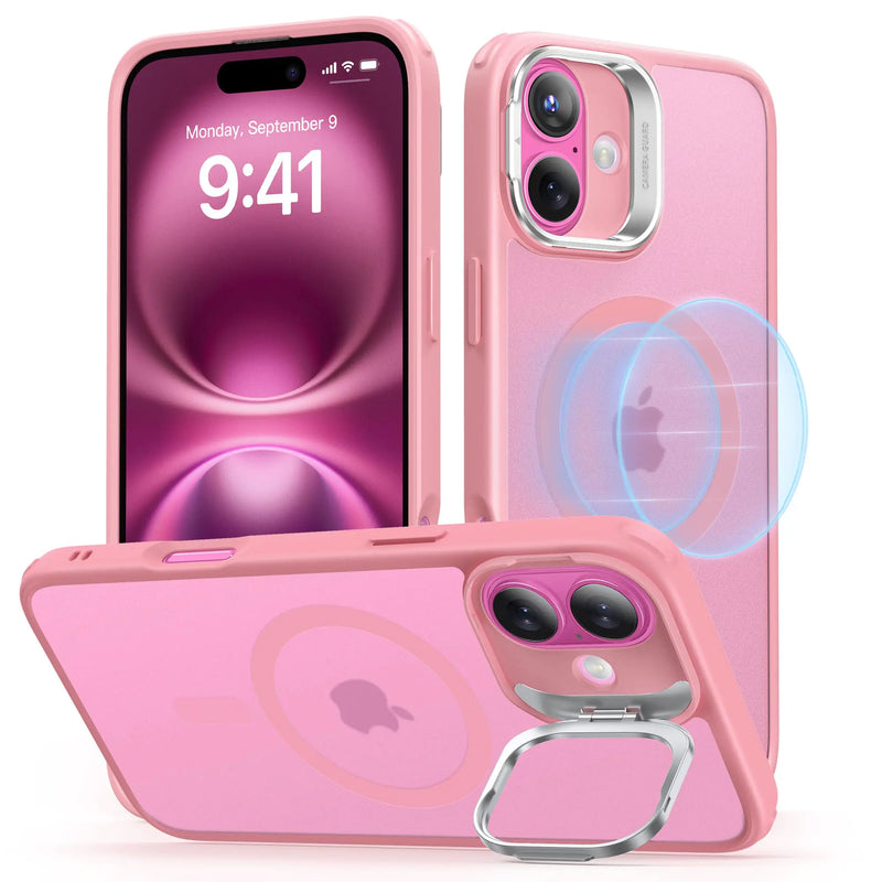 ESR for iPhone 15 Plus Case, Compatible with MagSafe, Military-Grade Protective Case, Built-in Stash Stand Phone Case, Scratch-Resistant Back Cover, Classic Series, Clear - Puck's