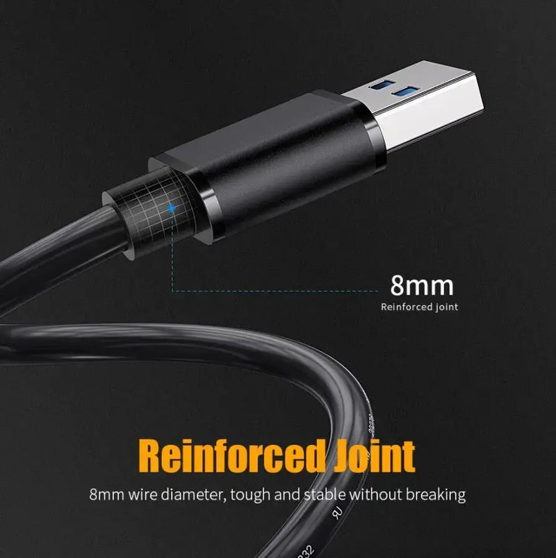 USB 3.0 A Male to A Male Cable Data Transfer Super Speed Power Charger Metal 6FT - Puck's