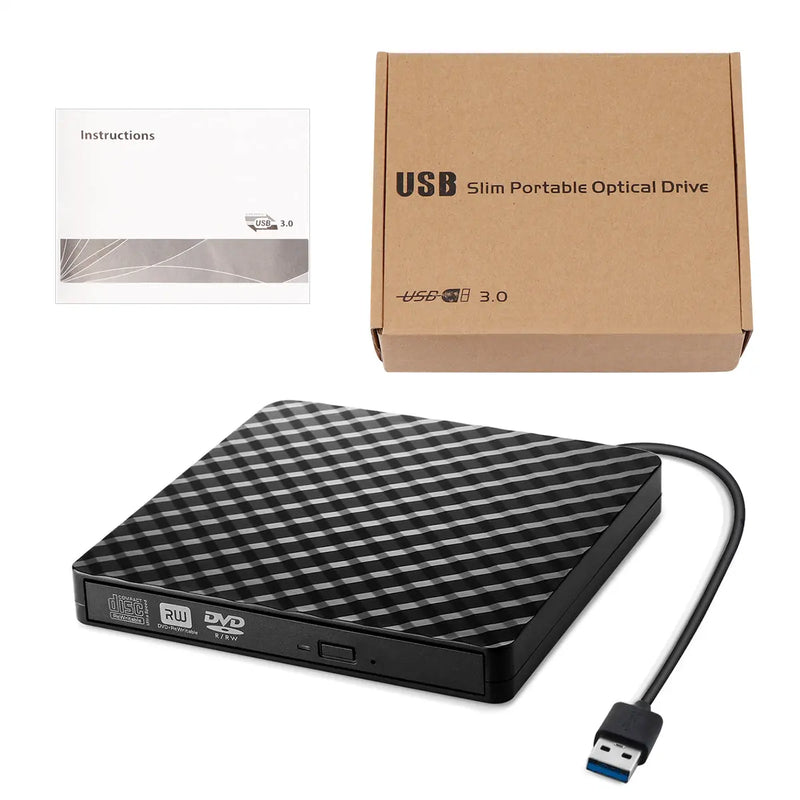 USB 3.0 External DVD Drive CD/DVD-RW Drive Writer - Puck's