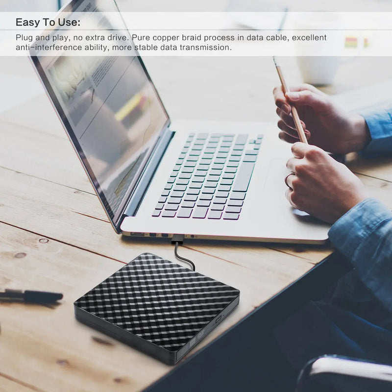 USB 3.0 External DVD Drive CD/DVD-RW Drive Writer - Puck's