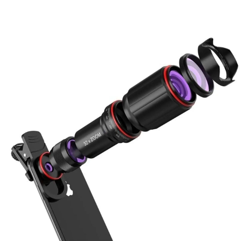 Ultra Crystal HD 32x Zoom Telescope Mobile Phone Camera Lens Set - Puck's