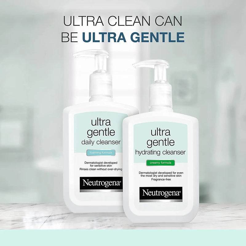 Ultra Gentle Hydrating Facial Cleanser, Non-Foaming Face Wash for Sensitive Skin, Gently Cleanses Face without over Drying, Oil-Free, Soap-Free, Fragrance-Free, 12 Fl. Oz - Puck's