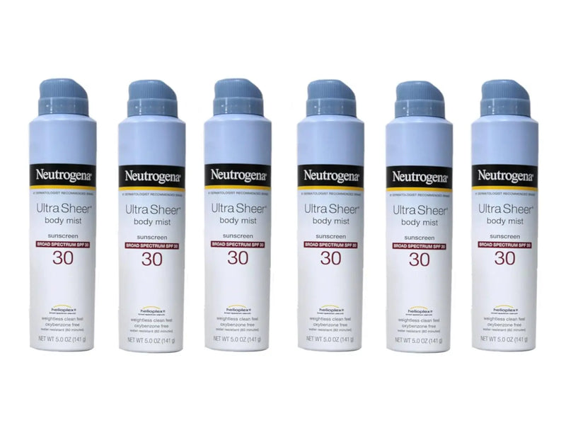 Ultra Sheer Spf#30 Body Mist Full Reach Spray 5 Ounce (148Ml) (6 Pack) - Puck's