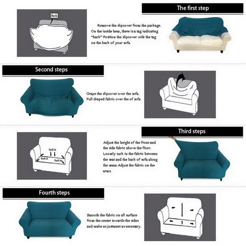 Universal Couch Covers Non-slip Full Wrap - Puck's