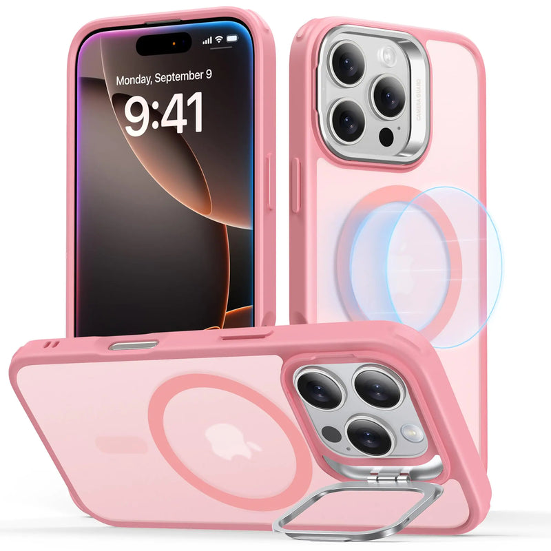 ESR for iPhone 15 Plus Case, Compatible with MagSafe, Military-Grade Protective Case, Built-in Stash Stand Phone Case, Scratch-Resistant Back Cover, Classic Series, Clear - Puck's