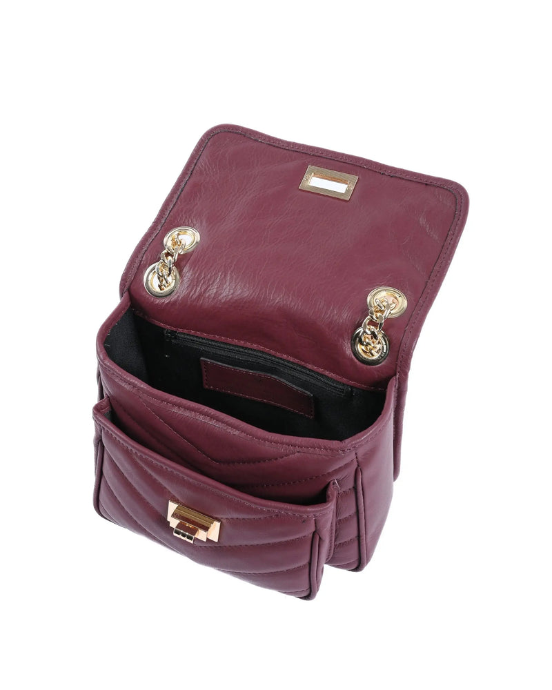 V Italia Womens Handbag 10507 SAUVAGE BORDEAUX - Puck's