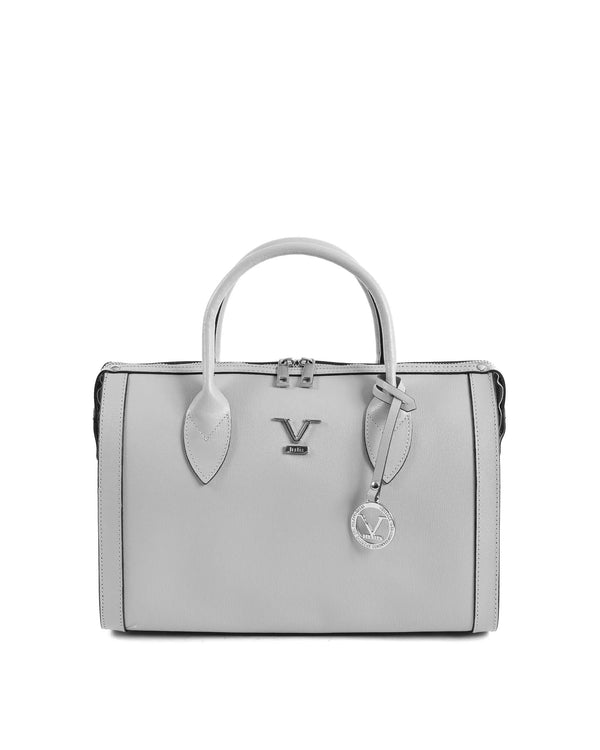 V Italia Womens Handbag Grey V014-S SAFFIANO GRIGIO - Puck's