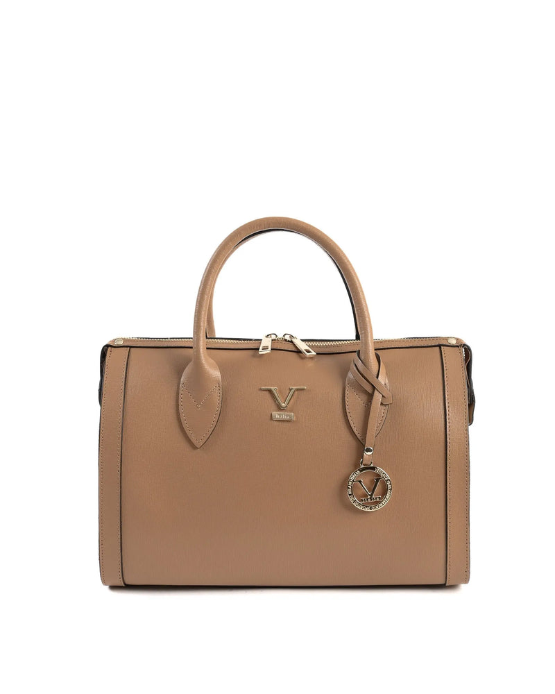V Italia Womens Handbag Tan V014-G SAFFIANO CUOIO CHIARO - Puck's