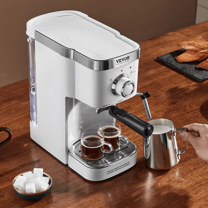 VEVOR Espresso Coffee Machine, 15Bar Semi-Automatic Espresso Maker - Puck's