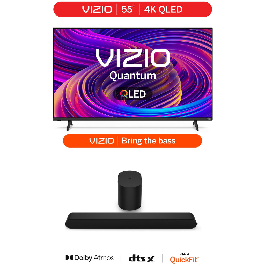 55" Class Quantum 4K QLED HDR Smart TV (NEW) M55Q6-L4 and  2.1 Soundbar SE, Wireless Subwoofer W/ Dolby Atmos, DTS:X, Bluetooth (NEW) SV210X-08 - Puck's