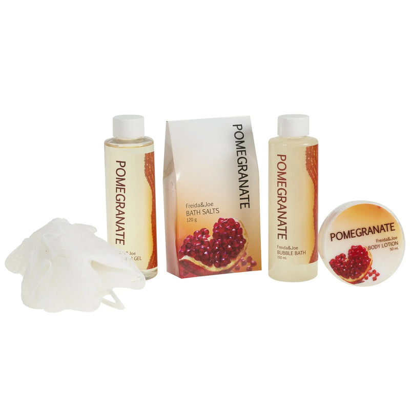 Valentine'S Day Bath and Body Gift Set for Her Pomegranate Fragrance Spa Bath Gift Set in Red Tub - Puck's