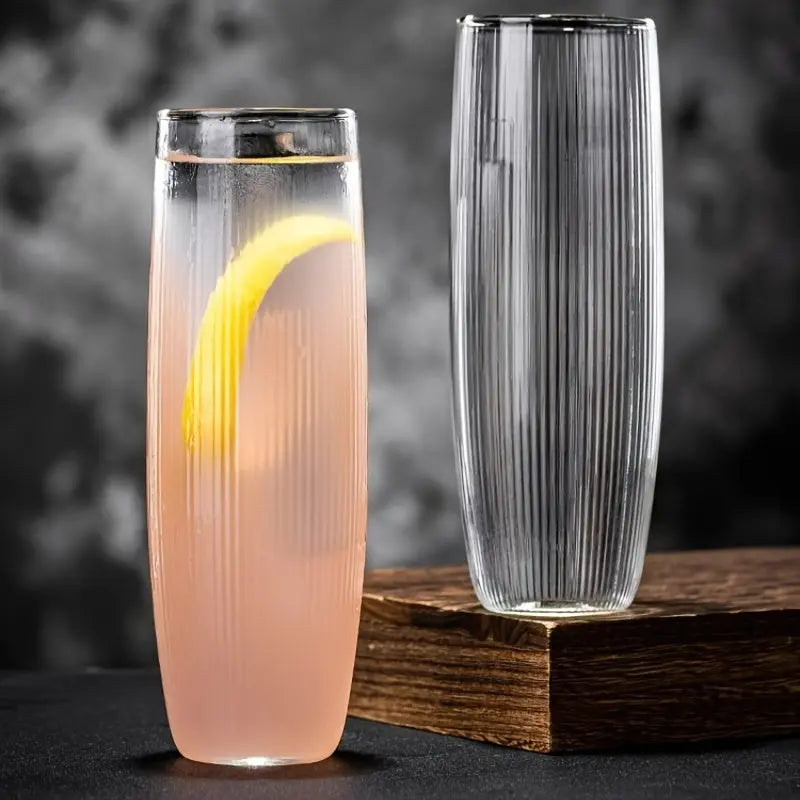 Vibrant Striped Cocktail Glasses - Insulated, Reusable, and - Puck's