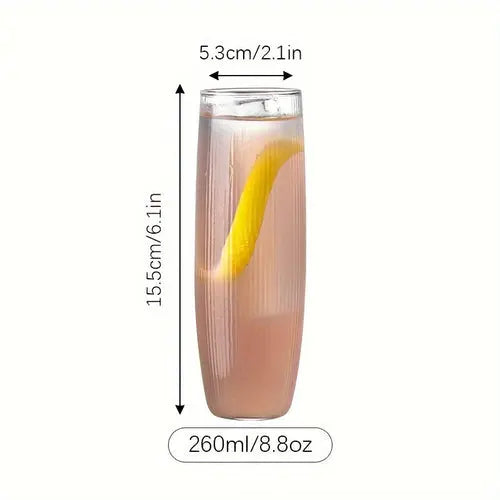 Vibrant Striped Cocktail Glasses - Insulated, Reusable, and - Puck's