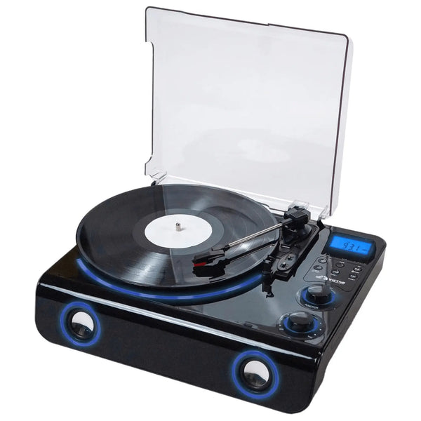 Victor Beacon Hybrid 5-in-1 Turntable System with Bluetooth & FM Radio - Puck's