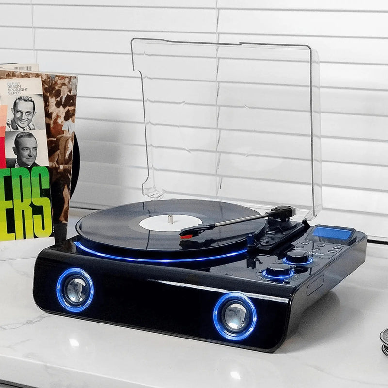 Victor Beacon Hybrid 5-in-1 Turntable System with Bluetooth & FM Radio - Puck's